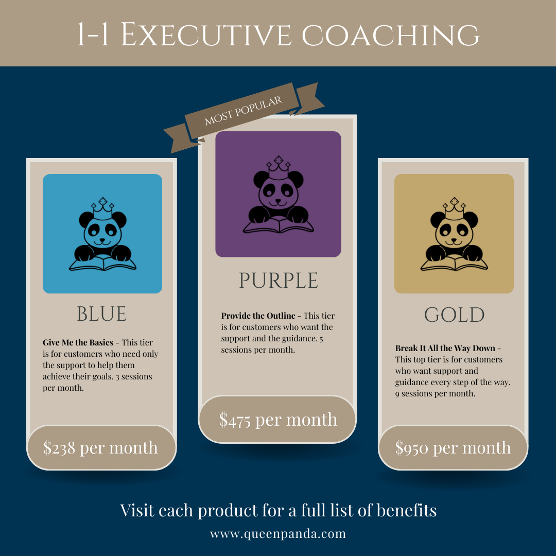 1-1 Executive Coaching (Poised Purple Tier)