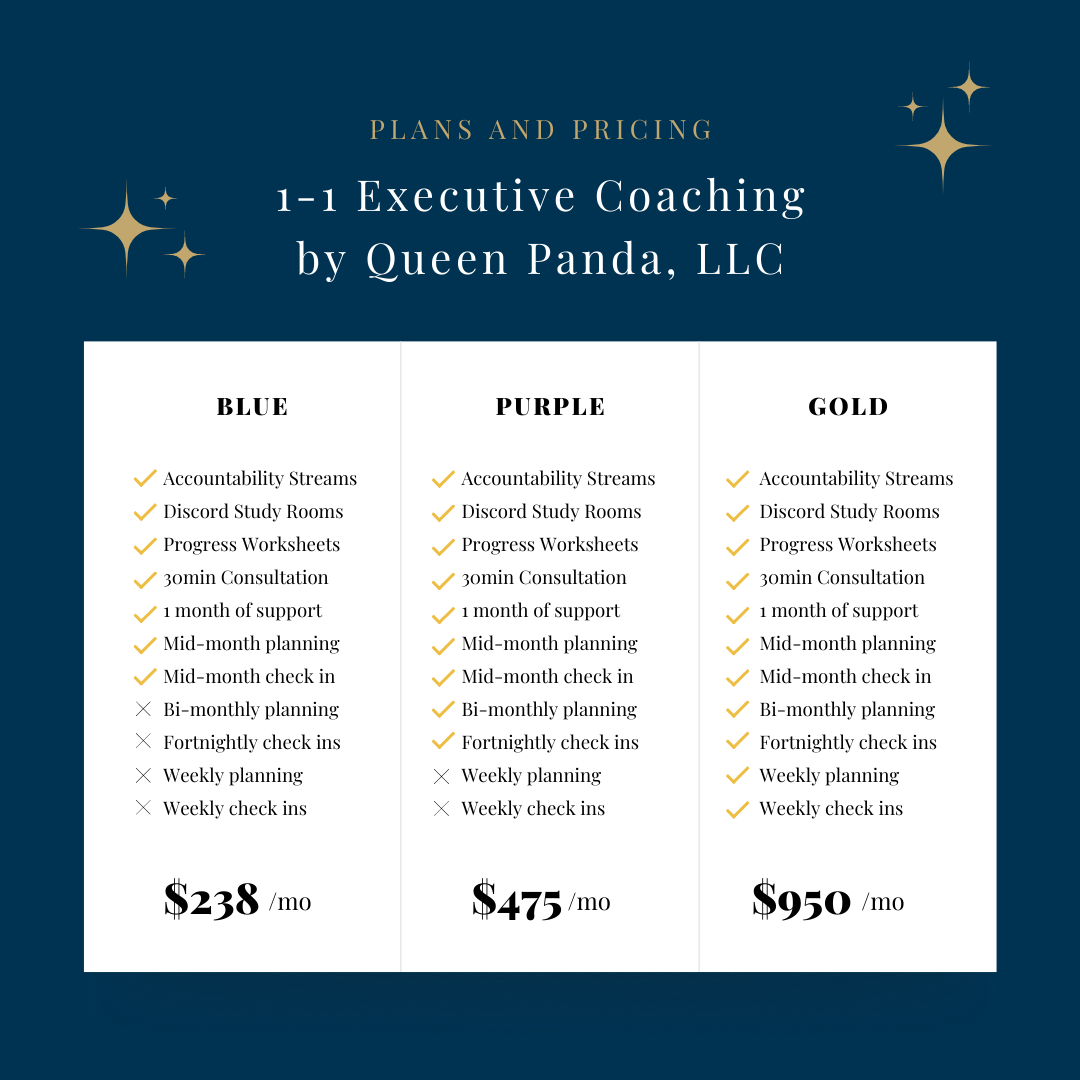 1-1 Executive Coaching (Poised Purple Tier)
